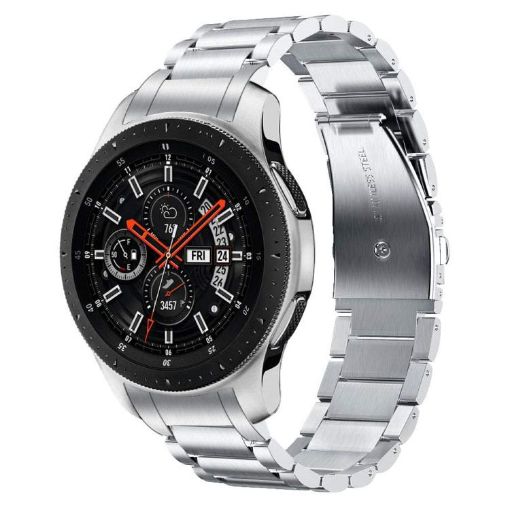 24mm Silver Titanium Alloy Watch Band with Flat Buckle - 1