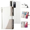 Samsung Galaxy S20 FE White Leather Wallet Case with Strap - 1