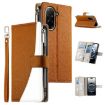 Redmi A5/Poco C71 Wallet Leather Phone Case with Strap (Brown) - 1