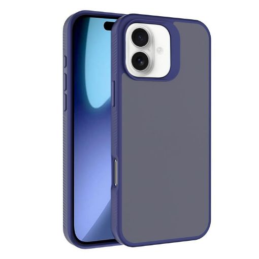 Kalebol Frosted PC Hybrid TPU Case for iPhone 17 (Blue) - 1