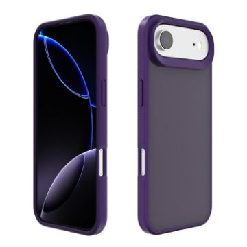 iPhone 17 Air Kalebol Dark Purple Frosted PC TPU Case - 1