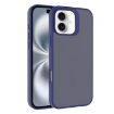 For iPhone 16 Kalebol Blue Frosted PC Hybrid TPU Case - 1
