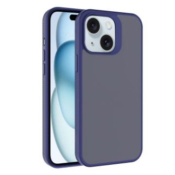 Kalebol Frosted PC Hybrid TPU Phone Case for iPhone 15 - Blue - 1
