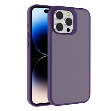 iPhone 14 Pro Max Kalebol Frosted Dark Purple Hybrid Case - 1