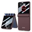 Samsung Galaxy Z Flip7 5G GKK Privacy Magnetic Phone Case (Wine Red) - 1
