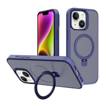 iPhone 14 Plus Kalebol Frosted MagSafe Case (Royal Blue) - 1