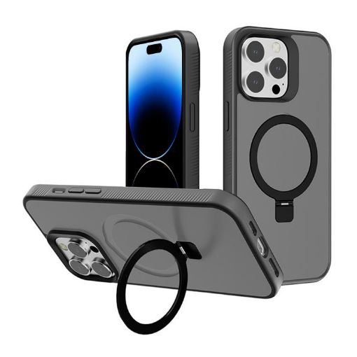 iPhone 14 Pro Max Kalebol MagSafe Frosted PC Case (Black) - 1
