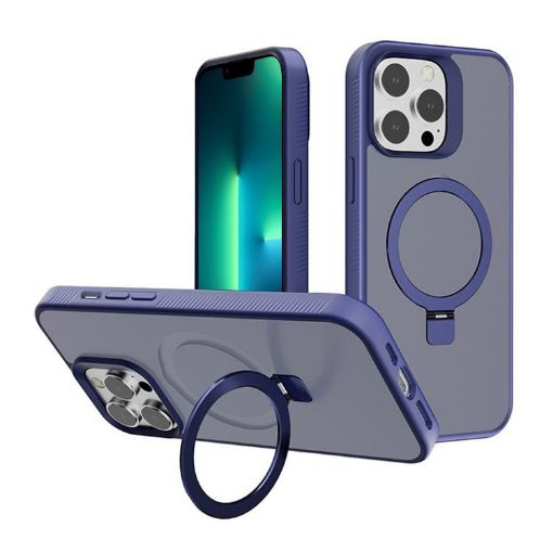 iPhone 13 Pro Max Kalebol Frosted MagSafe PC Case (Royal Blue) - 1