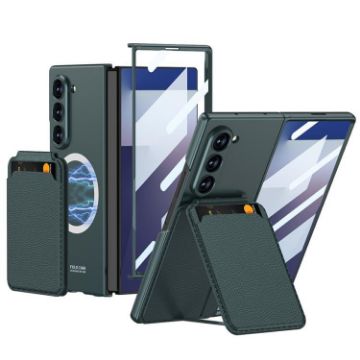 Galaxy Z Fold7 5G GKK Magnetic Card Case (Green) - 1