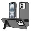 iPhone 16 Plus Kalebol Frosted Black Holder Hybrid Case - 1