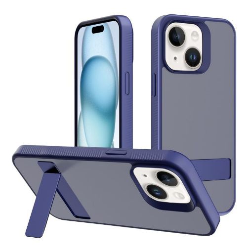 iPhone 15 Plus Kalebol Frosted Hybrid TPU Case (Royal Blue) - 1