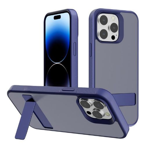 iPhone 14 Pro Max Kalebol Frosted Holder Case Royal Blue - 1
