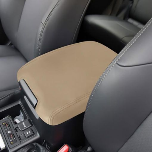 Toyota Prado 2010-2019 Armrest Box Leather Cover (Beige) - 1