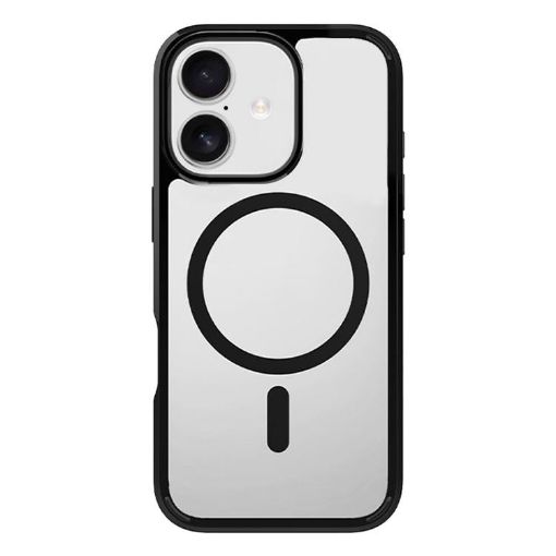 iPhone 16 Kalebol Clear MagSafe Shockproof Case (Black) - 1