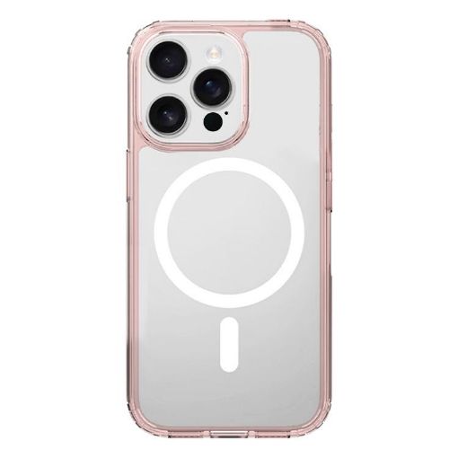 iPhone 15 Pro Max Clear MagSafe Shockproof Case - Pink - 1