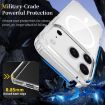 iPhone 15 Pro Kalebol Clear MagSafe Shockproof Case - Green - 4