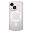iPhone 15 Clear MagSafe Shockproof Case Pink - Kalebol Hybrid TPU - 1