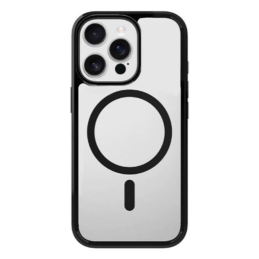iPhone 13 Pro Max Clear MagSafe Hybrid Shockproof Case (Black) - 1