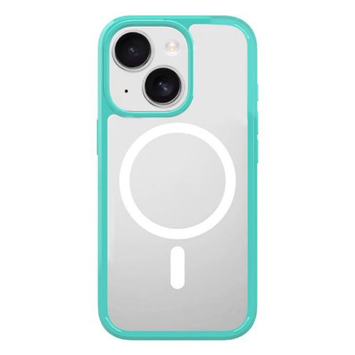 iPhone 13 Clear MagSafe Shockproof Hybrid Case (Green) - 1