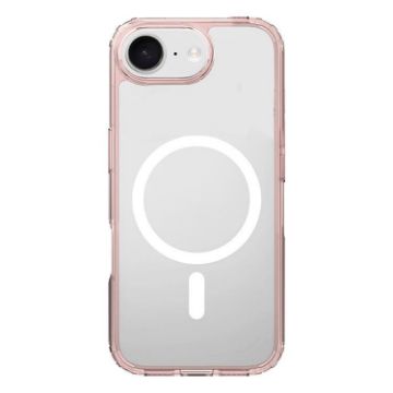 iPhone 16e Pink Kalebol Clear MagSafe Shockproof Phone Case - 1
