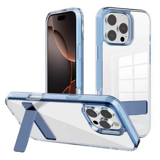 iPhone 16 Pro Max Kalebol Clear Acrylic TPU Case (Blue) - 1