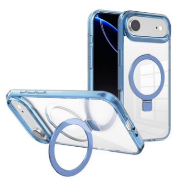 iPhone 17 Air Kalebol MagSafe Holder Clear TPU Case (Blue) - 1