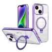 iPhone 14 Kalebol MagSafe Holder Clear TPU Case (Purple) - 1