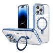 iPhone 14 Pro Max Blue Clear TPU Case with MagSafe Holder - 1