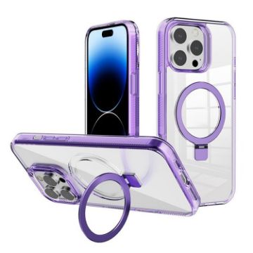 iPhone 14 Pro Max MagSafe Clear TPU Case by Kalebol (Purple) - 1