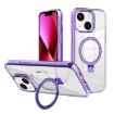 Kalebol MagSafe Holder Clear TPU Case for iPhone 13 (Purple) - 1