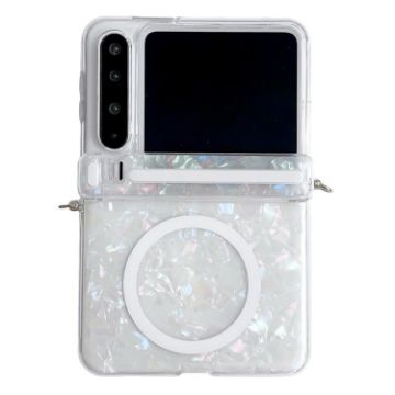 Huawei Pura X MagSafe Case, Beige, Buckle Axis Pearlescent Shell - 1