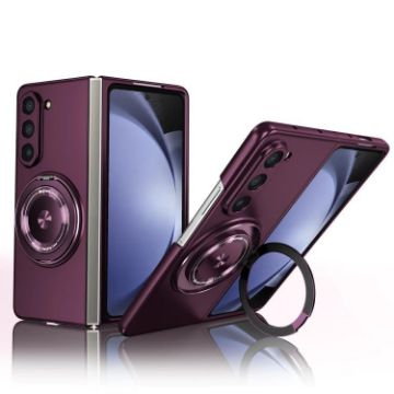 Galaxy Z Fold7 Wine Red MagSafe Rotation Holder Phone Case - 1