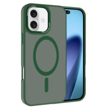 iPhone 17 Kalebol Dark Green MagSafe Lens Frame Frosted Case - 1