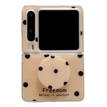 Huawei Pura X Glitter Dots Phone Case with Holder - Gold - 1