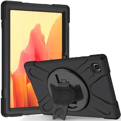 Samsung Galaxy Tab A7 360 Rotation Protective Case with Holder (Black) - 1