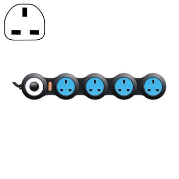 Creative Rotary Towline Board, UK Plug, 13A Socket, Black - 1