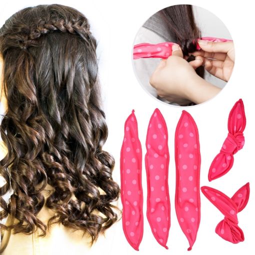 20 PCS Rabbit Ear Sleeping Hair Curler Roll with Cute Wave Points - 1