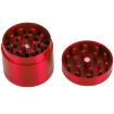 Red 40mm Zinc Alloy Herb Tobacco Grinder - Mini 4-Layer - 4