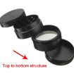Silver 40mm Zinc Alloy Herb Grinder - Mini 4-Layer Tobacco Crusher - 6