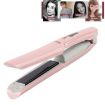 Mini USB Rechargeable Pink Wireless Hair Straightener & Curler - 1