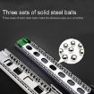 14" Mute Stainless Steel 3-Section Ball Drawer Slides, 35cm Length - 5