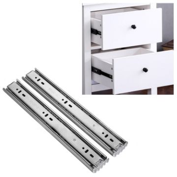 20" 3-Section Quiet Stainless Steel Ball Bearing Drawer Slides 50cm - 1