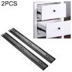 14" 3-Section Mute Steel Sliding Drawer Slides - 2pcs/Pair 35cm - 1