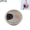 2 PCS Green Bronze Zinc Alloy Desk Hole Cover, 50mm Diameter - 1