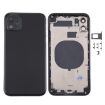 iPhone 11 Black Back Housing with SIM Tray & Camera Lens - 1