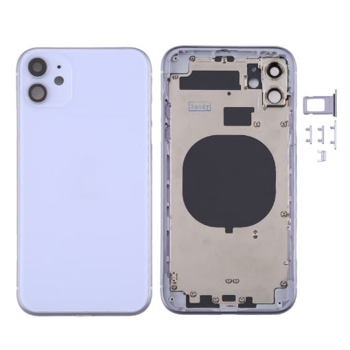 iPhone 11 Purple Back Cover with SIM Tray & Camera Lens & Side Keys - 1