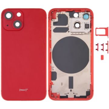iPhone 13 Mini Red Back Cover with SIM Tray & Camera Lens - 1