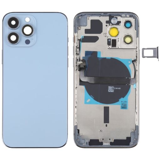 iPhone 13 Pro Max Blue Battery Back Cover with Flex Cable & Tray - 1