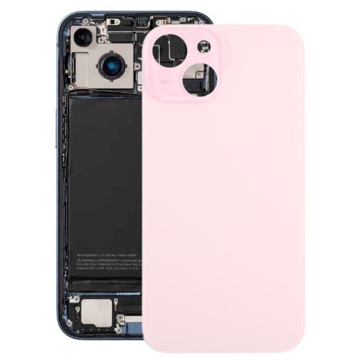 iPhone 15 Glass Battery Back Cover - Pink - 1