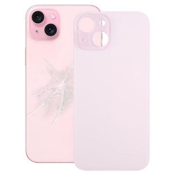 iPhone 15 Pink Glass Back Cover with Big Camera Hole Replacement - 1